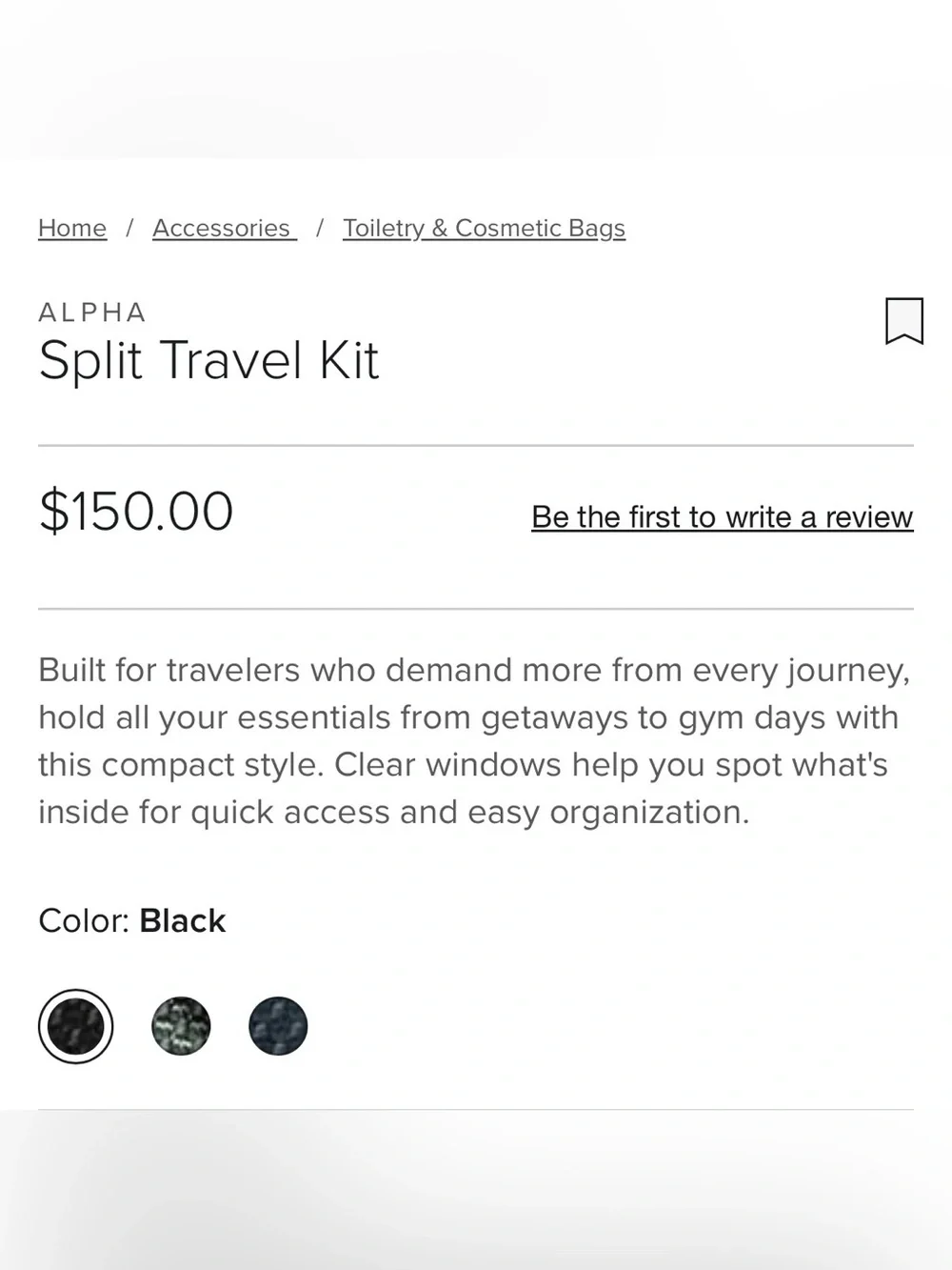 ⚡️NWT⚡️Tumi Alpha Split Travel Kit Bag